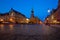 Wroclaw in Poland / night  historical architecture of the old square