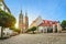 Wroclaw, Poland. Panoramic view of Cathedral on sunset