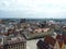 Wroclaw skyline with beautiful colorful historical houses of the Old Town, aerial view from the viewing terrace