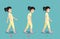 Wrong and correct walking posture