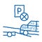 Wrong Parking Car doodle icon hand drawn illustration