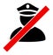 Wrong Police Man - Vector Icon Illustration