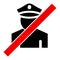 Wrong Policeman - Vector Icon Illustration