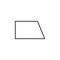 Wrong quadrilateral icon. Element of geometric figure for mobile concept and web apps. Thin line Wrong quadrilateral icon can be