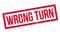 Wrong Turn rubber stamp