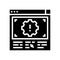 wronge internet settings glyph icon vector illustration