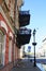 Wrought iron balconies on Nikolskaya street