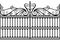 Wrought iron fence or gate vector eps