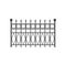 Wrought iron fence, protective barrier for house, garden, park vector Illustration on a white background