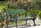 Wrought iron garden bench