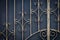 wrought-iron gates, ornamental forging, forged elements close-up