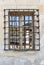 Wrought iron grille window