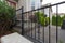 Wrought Iron Railings at House Entrance Closeup