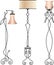 Wrought Iron Table Floor Lamp