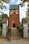 Wrzosowo, zachodniopomorskie / Poland - October, 22, 2019: Christian church in Central Europe. Old brick temple building