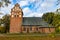 Wrzosowo, zachodniopomorskie / Poland - October, 22, 2019: Christian church in Central Europe. Old brick temple building