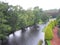 Wter way of Brig o` Doon and Kirk, Ayrshire stock photo