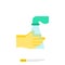 wudu wash Hands ablution Icon for Muslim and Ramadan theme concept. Vector illustration