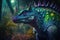 Wuerhosaurus Colorful Dangerous Dinosaur in Lush Prehistoric Nature by Generative AI