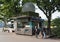 The Wuerstelstand sausage stand in front of the Prater in Vienna, Austria