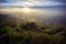 Wugong mountains national park in sunset