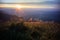 Wugong mountains national park in sunset