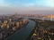 Wuhan city sunset and night aerial photography scenery in summer