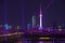 Wuhan Guishan TV Tower night and light show scenery