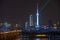 Wuhan Guishan TV Tower night and light show scenery