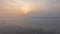 Wuhan summer city skyline sunrise scenery