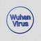 `Wuhanvirus` = `Wuhan virus` - word, lettering or text as a 3D illustration, 3D rendering, computer graphics