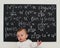 Wunderkind little boy on math
