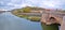 Wurzburg. Main river waterfront and scenic Wurzburg castle and vineyards view