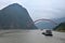 The Wushan Yangtze River Bridge in the Three Gorges of Chongqing in China.