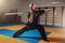 Wushu master training with sword, martial arts