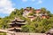 Wutaishan(Mount Wutai) scene. Look up Buddha top(Pusa Ding) temple.