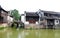 Wuzhen stone bridge and houses