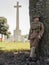 WW1 soldier US at war cemetary in france or Belgium