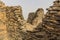 WW2 lookout post ruins at Gebel al Ingleez mountain near Bahariya oasis, Egy