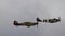 WW2 Spitfire and Hurricane at UK airshow