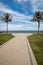 Wwalkway to the Ocean in Deerfield Beach Florida