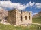 WWI ruins of shelter in the Italian Alps