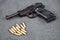 WWII era nazi german army 9 mm semi-automatic pistol with ammunition