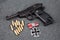 WWII era nazi german army 9 mm semi-automatic pistol with Iron Cross award