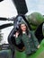 WWII helicopter and pinup girl