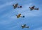 WWII Planes Flying in Formation