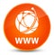 WWW (global network icon) elegant orange round button