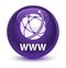 WWW (global network icon) glassy purple round button