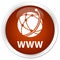 WWW (global network icon) premium brown round button