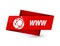 WWW (global network icon) premium red tag sign